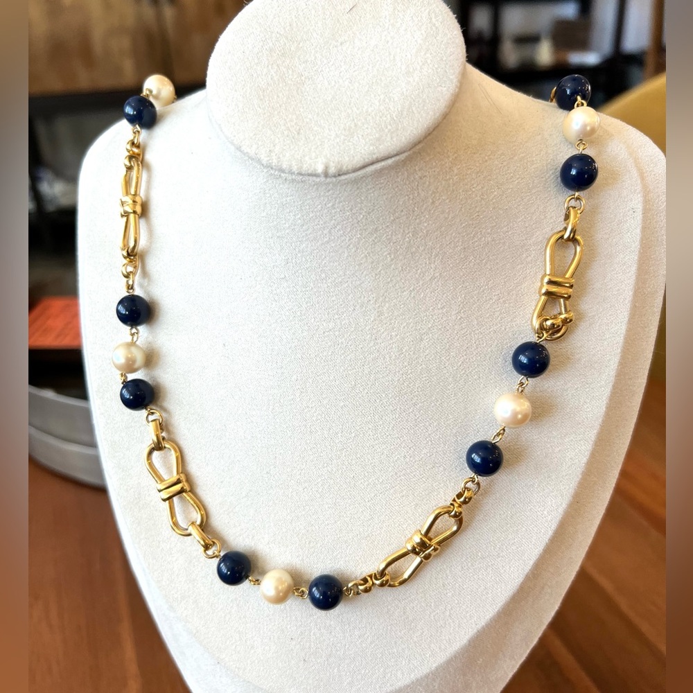 Vintage Monet Beaded Chain Necklace